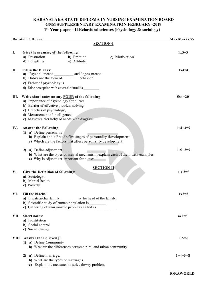 1.2 psychology & sociology papers QP