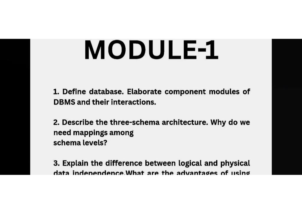 DBMS IMPORTANT QUESTIONS AND PASSING PACKAGE