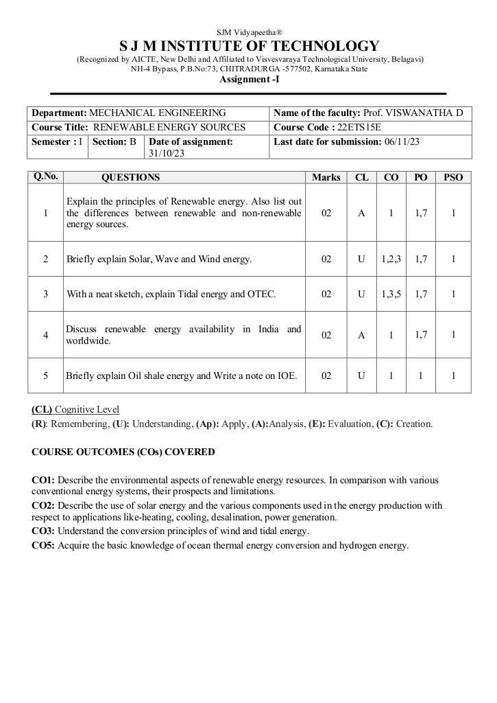 Assignment 1 B section