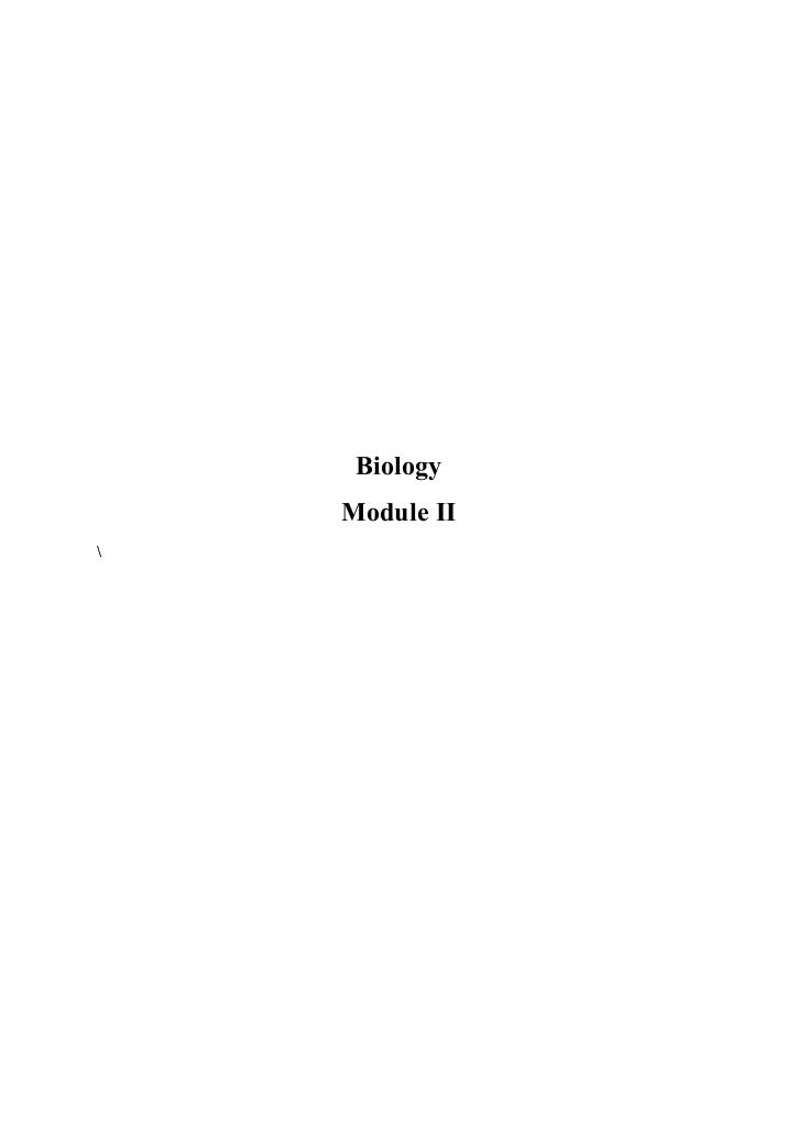 Biology Module 2 notes