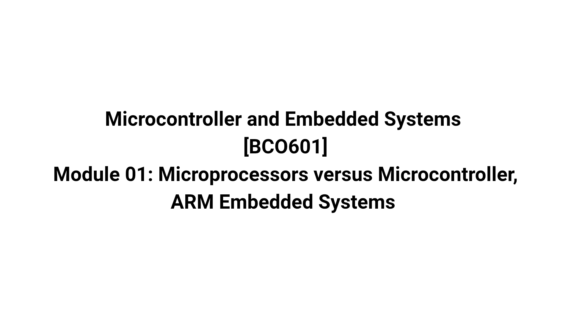 Cover preview of Microcontroller and Embedded Systems [BCO601]