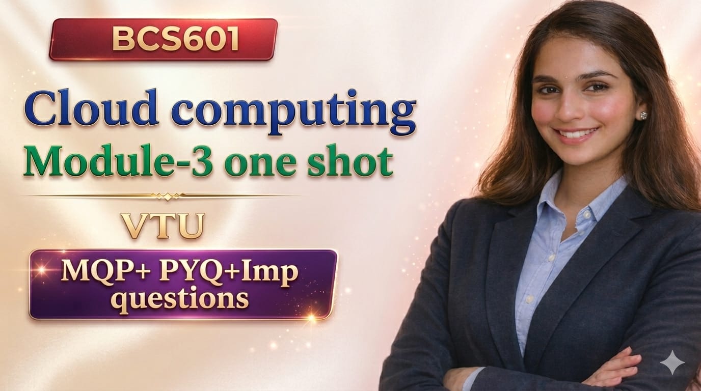 Cover preview of Cloud Computing Module 3 Important Questions with Solutions | BCS601 Notes PDF | Edu Yodha