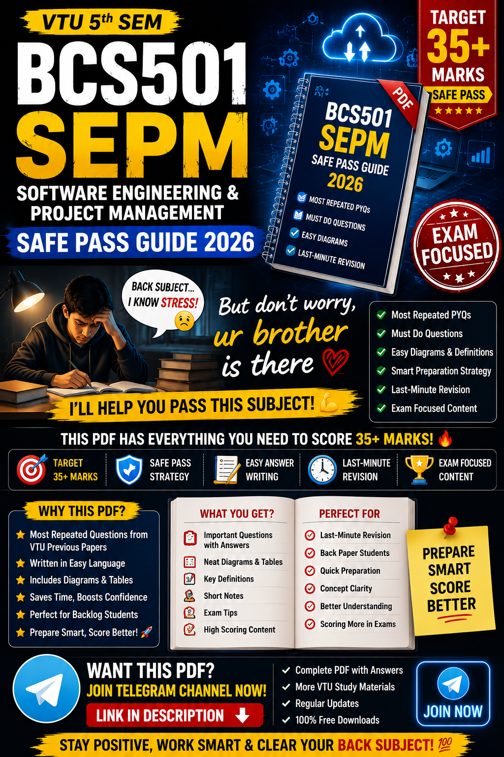Cover preview of BCS501 SEPM (Software Engineering & Project Management)