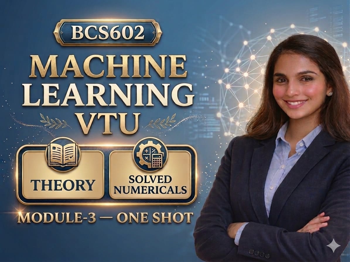 Download BCS602 MACHINE LEARNING MODULE 3 THEORY AND NUMERICALS EDU YODHA PDF - Vidyari