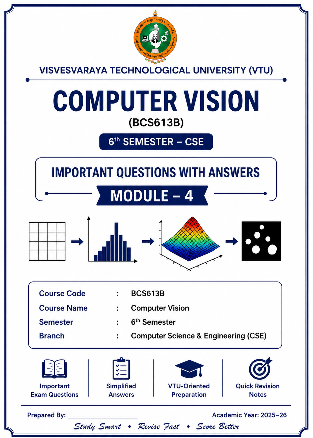 Download BCS613B Computer vision Module 4 imp qn with answers. PDF - Vidyari
