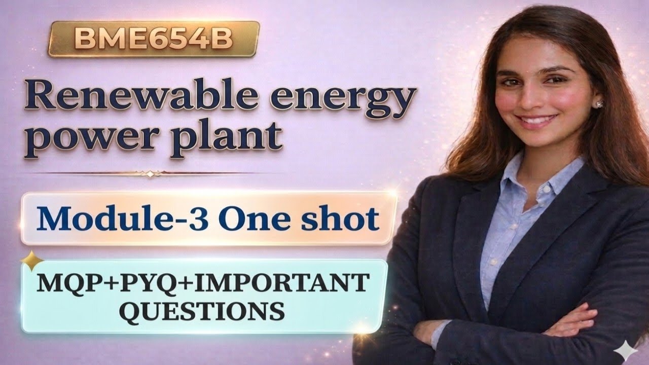 Download BME654B|Module-3 One shot|Renewable energy power plant|Impo questions|important questions|EDUYODHA - Vidyari