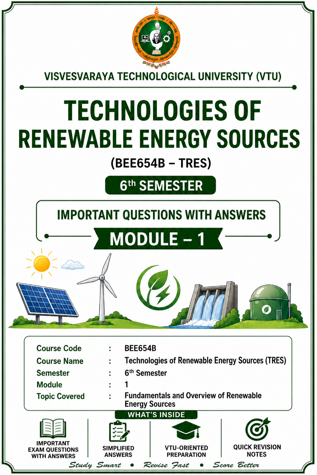 Download BEE654B TRES Module 1 Important questions with answers. - Vidyari