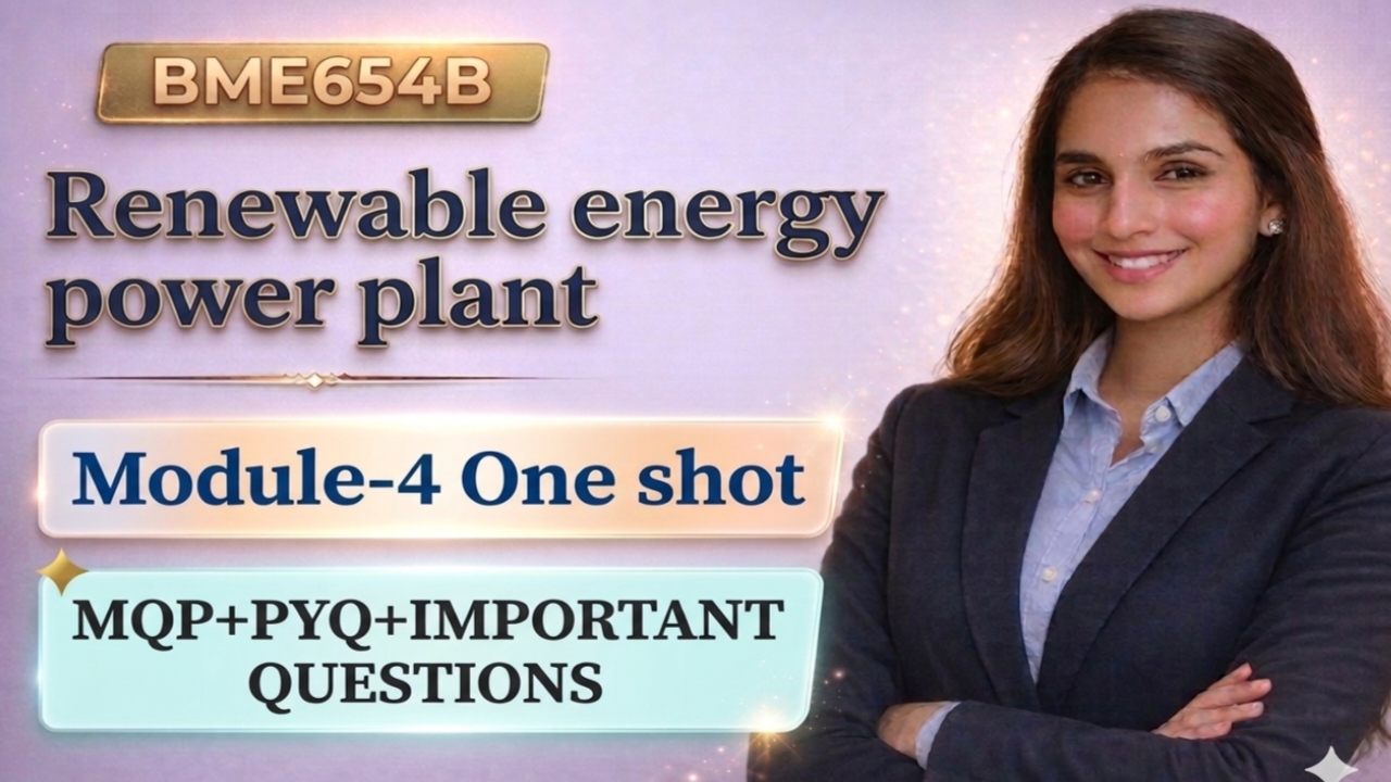 Download Module-4 one shot MQP+PYQ IMPORTANT questions|Renewable energy power plant|BME654B |REPP|Eduyodha - Vidyari