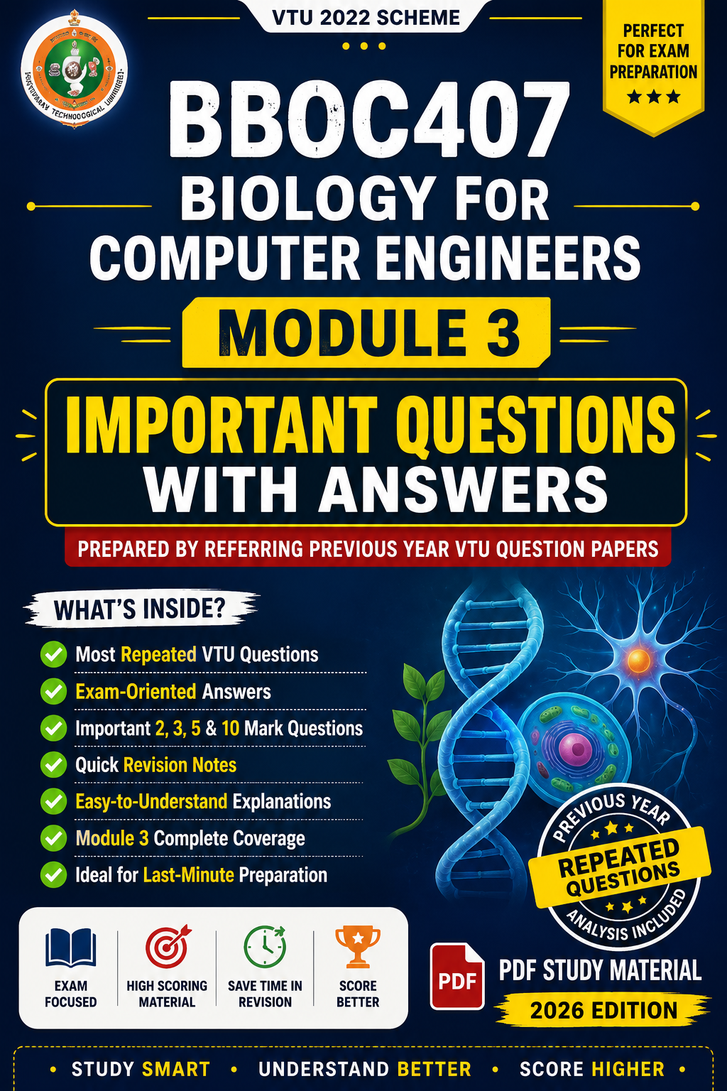 Download BBOC407 Biology Module 3 Important Questions with Answers - Vidyari