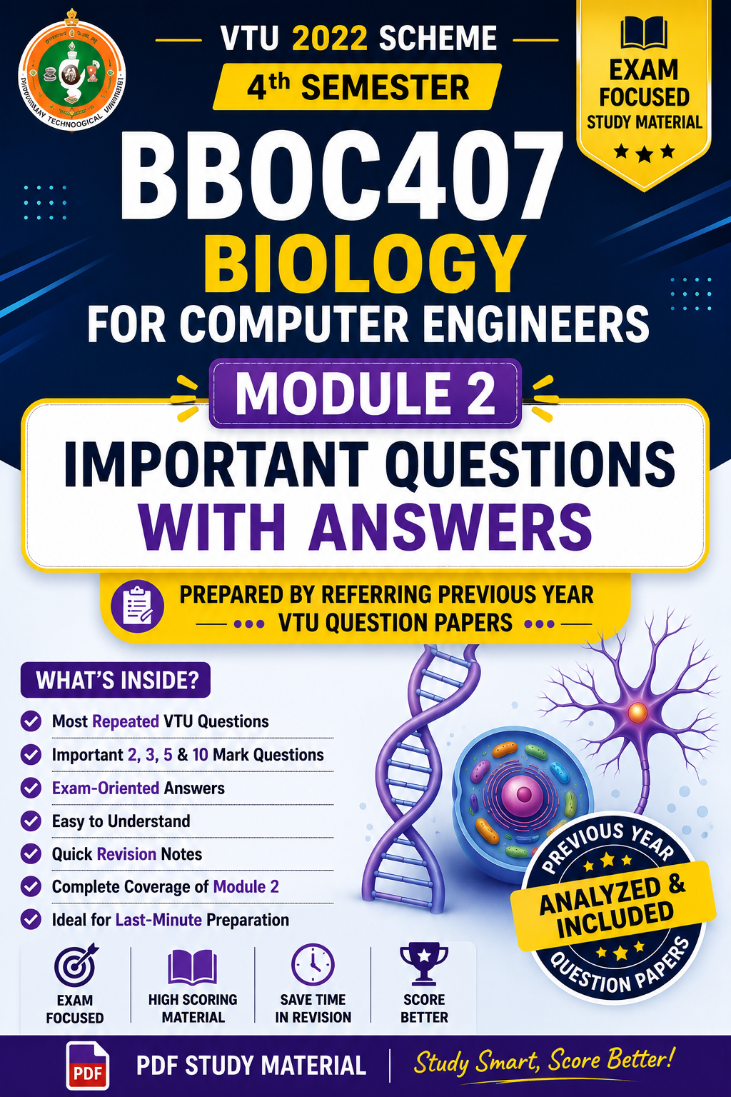 Download BBOC407 Biology Module 2 Important Questions with Answers - Vidyari
