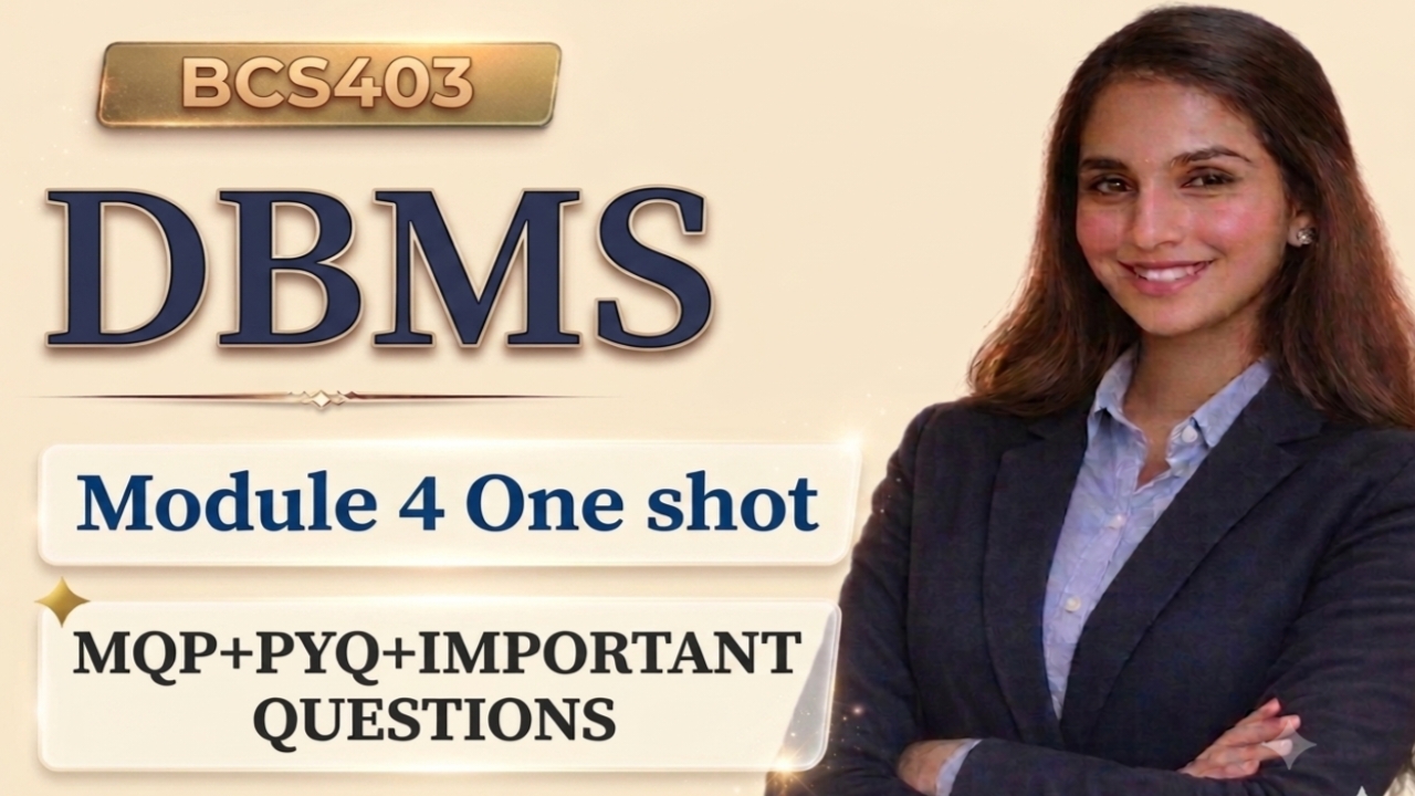 Download DBMS Module 4 One Shot | VTU 2022 Scheme | Complete Exam Preparation - Vidyari
