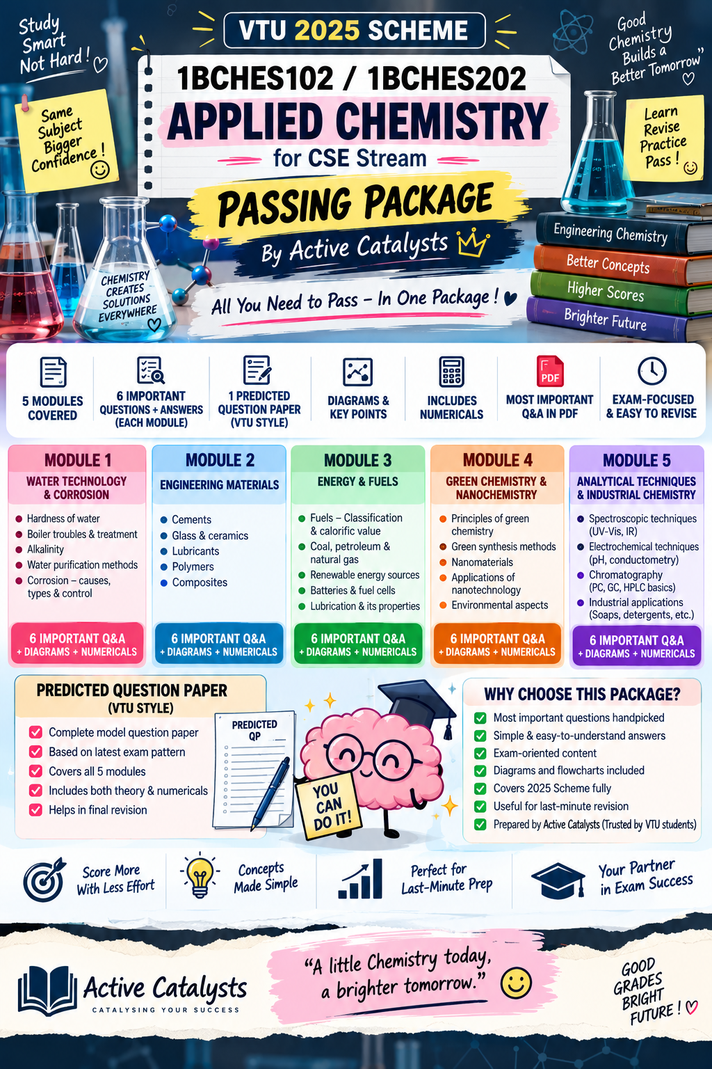 Download 1BCHES102/1BCHES202 Applied Chemisty for CSE Stream Passing Package By Active Catalysts - Vidyari
