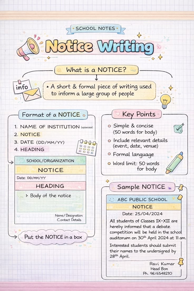Download English Notice Writing – Sample Paper & Practice Questions - Vidyari