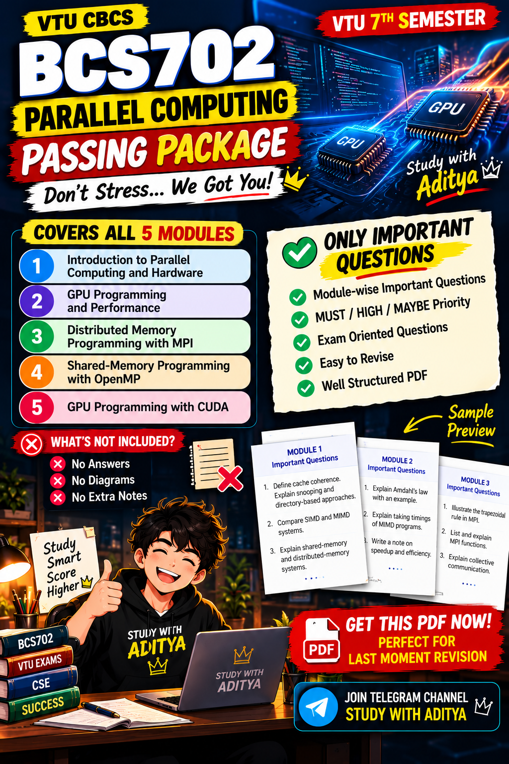 Download BCS702 Parallel Computing Important Questions | VTU 7th Sem - Vidyari